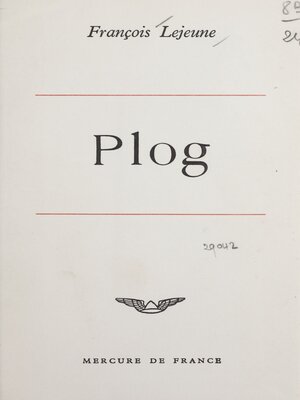 cover image of Plog